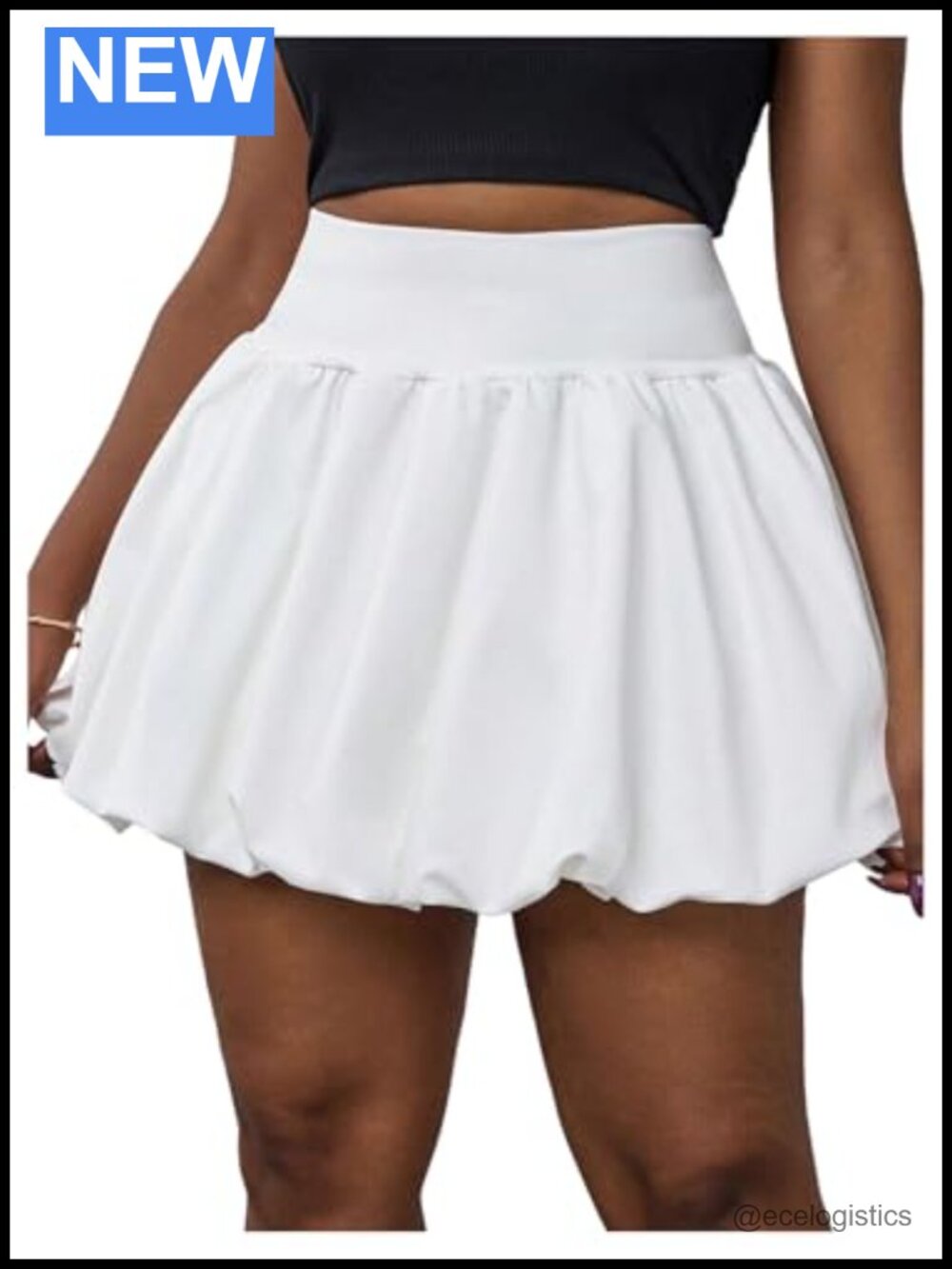 Women's Ruffle Bubble Mini Skirt High Waisted Pleated Y2K Tennis Skirt